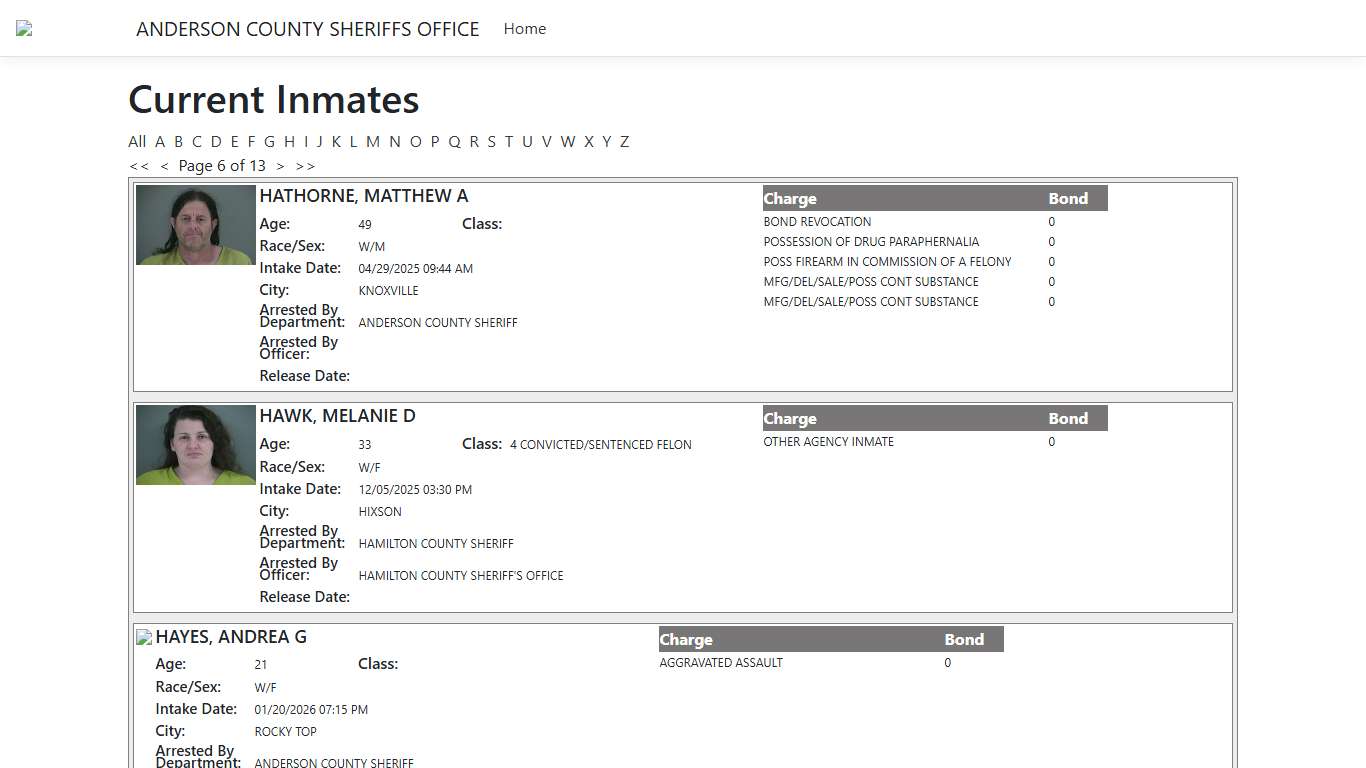 Inmates - ISOMS Portal